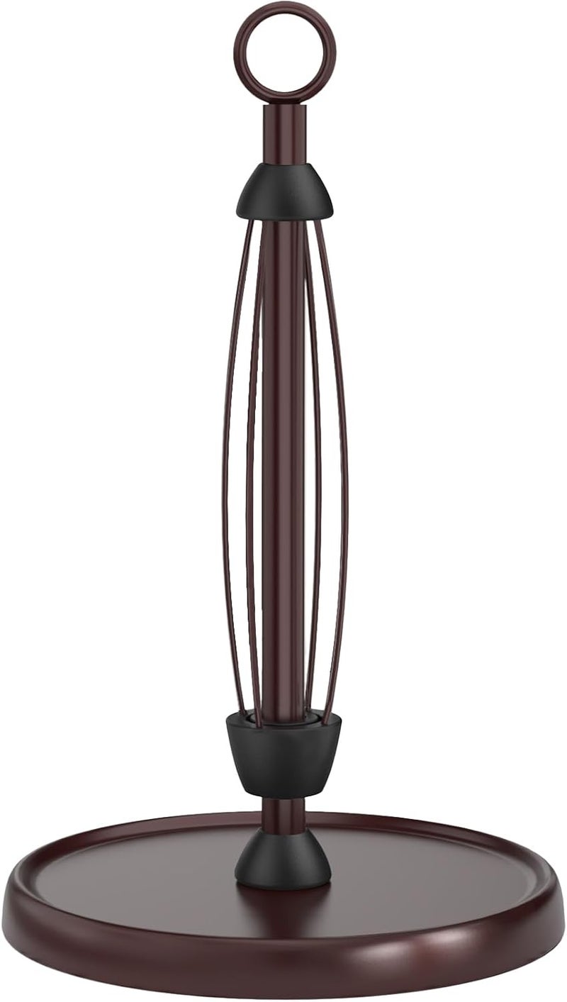 HZE Oil Rubbed Bronze Paper Towel Holder Countertop, Bronze Kitchen Accessories Decor, Stainless Steel, Weighted Base, One Hand Tear Paper Towel Stand with Ratchet System for Kitchen Farmhouse Essentials - Image 1
